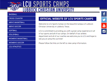 Tablet Screenshot of lcusportscamps.com